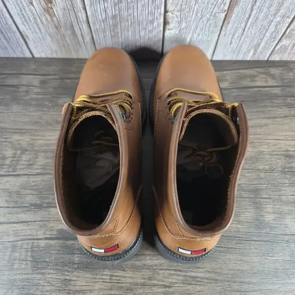 Vintage Tommy Hilfiger Footwear Brown Leather Ankle Boots Men's Sz 11.5 M (VGC)